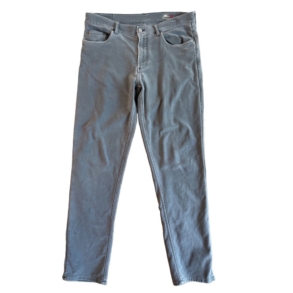 Faherty Stretch Terry 5 Pocket Pants Size 34x30 Gray Jeans
